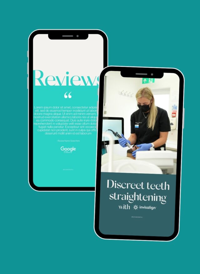 Elegance Dental's new website design on a mobile device