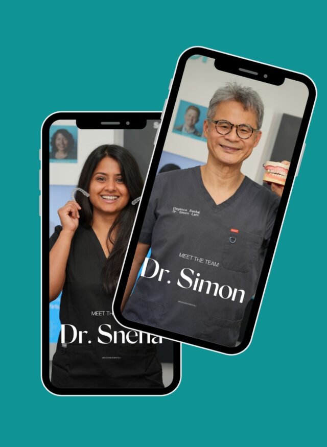 Images of Dr. Simon and Dr. Snena on a mobile device