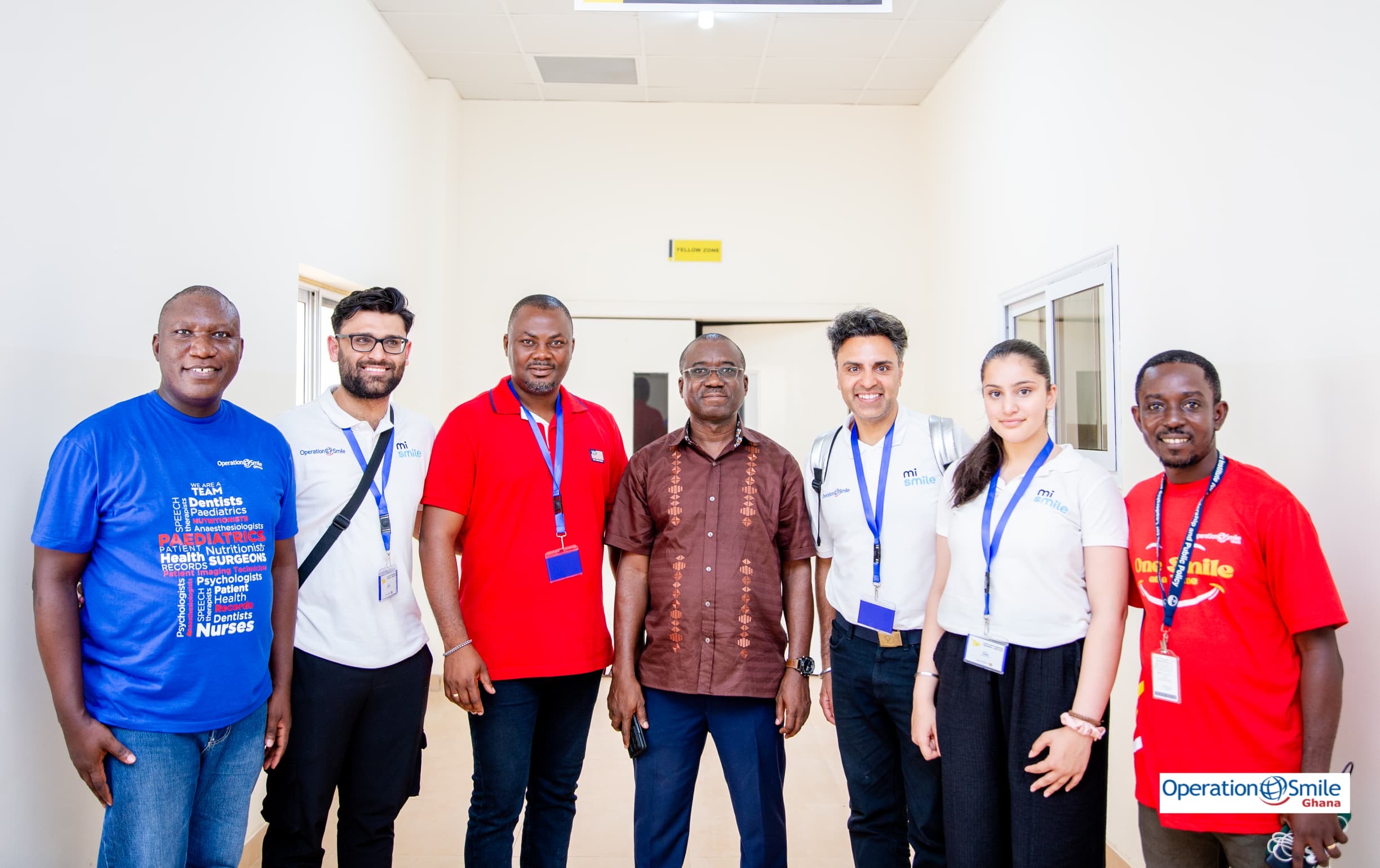 Rahil and the MiSmile team with the Operation Smile Ghana team.