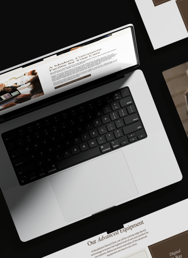 Detail of Baudelaire Dental Clinic new website