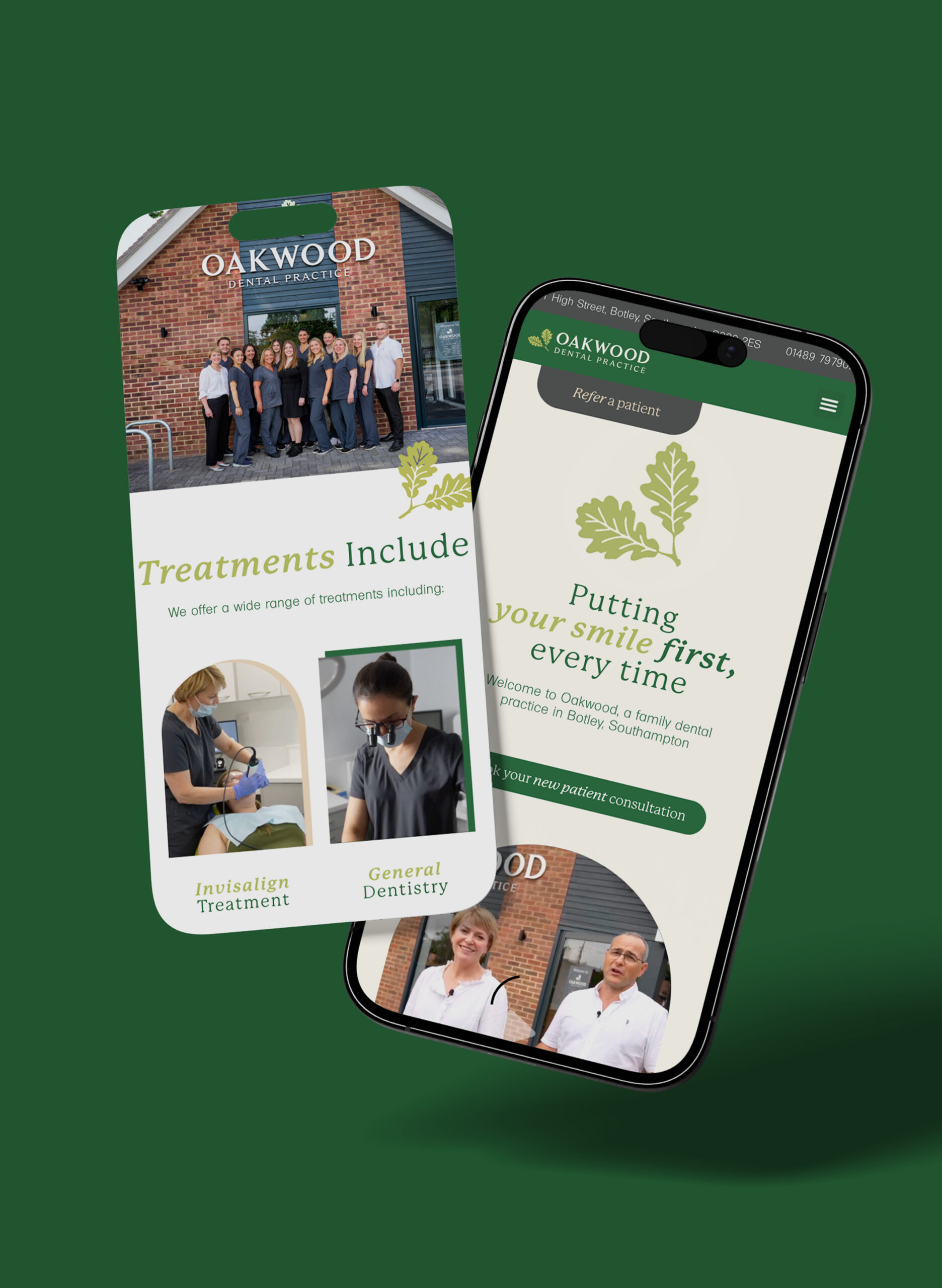 Image 5 Mobile view of Oakwood Dental Practice new website by MiSmile Media copy